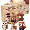 Generico Kit Fai Da Te Con Animali 3D Con Perline, Simpatico Set Con Perline Animali 3D Con Perlines Colorate E Istruzioni, Kit Di Artigianato Artistico Gioielli Fatti A Mano Per Progetti Creativi Fai
