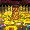 ALGSOTHLY Lanterna solare per giardino, girasole colorato, decorazione da appendere all'aperto, luci solari per esterni, patio, cortile, sentiero