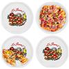 Van Well - Set di 4 piatti da pizza "Napoli" in porcellana, diametro 30,5 cm, con stampa