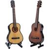 2 Pezzi Modello Di Chitarra In Miniatura Con Supporto Figurina Di Chitarra