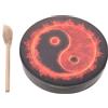1 set di tamburo sciamanico Yin Yang, tamburo sonoro spirituale da 25 cm,