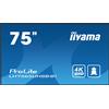 Iiyama Monitor Digital Signage led 74.5" Iiyama LH7565UHSB-B1 4K Uhd 3840x2160/8ms/classe E/Nero [LH7565UHSB-B1]