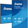 Iiyama Monitor Digital Signage Led 85.6" Iiyama ProLite 4K Ultra HD 3840x2160p 8ms classe G Nero [LH8675UHS-B2AG]