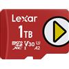 Lexar 1TB Scheda di memoria Lexar MicroSDXC Play Special Gaming Rosso [LMSPLAY001T]