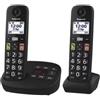 Panasonic Telefono cordless Panasonic KX-TGU132EXB Duo Nero [KX-TGU132EXB]