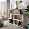 Dmora - Libreria Misone, Scaffale da ufficio multiuso, Mobile biblioteca portalibri a 3 ripiani, 110x25h96 cm, Rovere