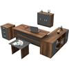 Dmora set da Ufficio Delta Marrone Noce Modulabile 2 Ripiani, 3 Cassetti