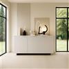 Dmora Credenza Neto 41.5x180x90h cm Beige 3 Ripiani 6 Vani, Madia Apertura Battente