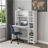 Dmora - Scrivania Callidora, Scrittoio multiuso, Tavolo per ufficio porta PC, Piano di lavoro, Bianco, Lunghezza: 113,2 cm Larghezza: 40cm Altezza: 141,8 cm
