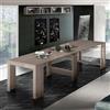 Dmora Consolle Allungabile Martino 90x300x77h cm Marrone Perla 12 Posti Allungabile, Meccanismo Estensione Allunghe Centrali Made in Italy