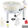 VEVOR Tornio da Vasaio per Fai Da Te, Ruota Ceramica da 35 cm, Velocità Regolabile da 60 a 300 giri/min, Controllo a Pedale, Bacinella Rimovibile, Gamba Regolabile, con Kit Accessori, Uso Domestico