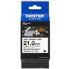 Brother HSE-251E Nero su Bianco 2,1 cm x 150 cm Tubo Termorestringente per Brother P-Touch Heat Shrink