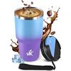 JAPORIA Tazza Termica 600ml, Termo in Acciaio Inossidabile, senza BPA, A Prova di Perdite, Riutilizzabile, Borraccia Termo per Caldo e Freddo, Bambini, Ufficio, Corsa, Yoga, Caffè