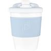 Drink Pod Tazza da caffè riutilizzabile da 340 ml, con labbro in gomma girevole, senza BPA, in plastica PLA - Inverno/Bianco