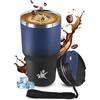 JAPORIA Termo 600ml, Termo in Acciaio Inossidabile con Doppia Pared Aislante, Riutilizzabile, Privo di BPA, Tazza Termica Portatile a Doppia Pared con Coperchio, per Ciclismo, Ufficio, Caffè