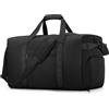 ETRONIK Grande borsa da viaggio, borsa da viaggio impermeabile da 50L con scomparto per scarpe, borsa leggera da cabina, borsa per pernottamenti, weekend e palestra per uomini e donne, Nero