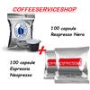 caffe' borbone 200 capsule miste : 100 respresso nera + 100 espressia nespresso
