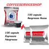 caffe' borbone 200 capsule miste : 100 respresso red + 100 espressia nespresso