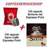 MISTE 200 CAPSULE MISTE LAVAZZA POINT : 100 BORBONE RED + 100 SARNO CAFFE'