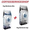 Caffè Borbone 2 KG GRANI CAFFE' BORBONE : 1 KG MISCELA BLU + 1 KG MISCELA TOP