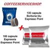 MISTE 200 CAPSULE MISTE LAVAZZA POINT : 100 CAPSULE BORBONE BLU + 100 SARNO CAFFE'