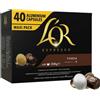 Lavazza 200 Capsule Caffè FORZA L'OR Espresso - Capsule in Alluminio compatibili Nesp