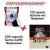 MISTE 200 CAPSULE MISTE NESPRESSO : 100 RESPRESSO BORBONE RED + 100 SARNO CAFFE'