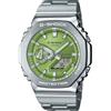 Casio G-shock - Orologio Uomo Al Quarzo Militare Cinturino In Acciaio Inox Grigio Cassa In Resina Quadrante Digitale Verde - GM-2110D-3AER