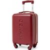 WhyGo Trolley 40x30x20 Bagaglio a Mano colore Rosso Scuro
