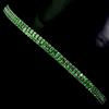 Egemdiamond Bracciale In Argento Sterling 925 Tsavorite Granato Round Diamond Cut 7 In
