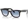 Ray-Ban Occhiali da sole RB 2140 F 901/3F Wayfarer Black Clear Gradient
