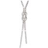 Ipetboom Collana Lunga Maglione Donna Con Ciondolo Nodo Di Strass Girocollo Elegante Per Inverno Accessorio Versatile Per Occasioni Quotidiane E Regali Speciali