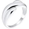 Bling Jewelry Anello a Cupola Romantica Personalizzato Nodo d'Amore Intrecciato Fascia Infinita per Donne e Adolescenti in Argento Sterling .925 Personalizzabile