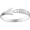 BESPORTBLE Bracciale da Donna Stile Semplice e Retrò Decorazione a Pesce in Rame e Argento Leggero e Confortevole sulla Pelle per Vita Quotidiana o Festa