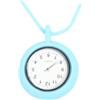 Yardwe Orologio da Infermiera Collana in Silicone Blu, Quadrante Mini Rotondo in Lega e Vetro, Facile Lettura, per Medici e Infermieri Stili multipli