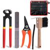 Glarks Kit professionale da 5 pezzi di attrezzi per zoccoli, tronchesi per zoccoli, raspe, cesoie per zoccoli con custodia, kit di taglierina per zoccoli per cavalli, asini, capre, maiali