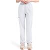 Dickies Women's Petite EDS Signature Scrubs Missy Fit Pull-On Cargo Pant, White, Medium/Petite