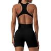 RPAEOY Tuta Donna Estiva Corta Jumpsuit Sportivo Racerback Tutina Intera Aderente Completo Corte Pantaloncini Tutine Elegante Tuta Aderente Sportiva Body