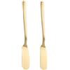 Toyvian Coltelli Spalma in Acciaio Inossidabile Oro 2 Pezzi, Versatile per Crema e Formaggio, per Cucina e Negozi Alimentari