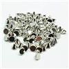 SUPVOX 100pcs 10mm acrilico Spike cono borchie, perline, cucire, colla, indumenti fai da te, borse scarpe abbellimento (Argento)