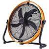 Dimensione Elettronica S.R.L. Ventilatore da terra e da parete diametro 60 cm 5 pale alta velocita e oscillazione 120W yellowcircle60 CFG1808