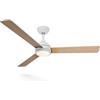 PHILIPS Ventilatore soffitto LED design moderno 132cm VELYXLIGHT bianco legno