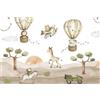 A.S. Création Carta da parati fotografica Sweet Animals - 3,75m x 2,50m - Carta da parati per la cameretta dei bambini con animali colorati, beige incl. pasta - DD129594