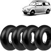 ECOVELO N° 4 CAMERE D'ARIA 125/135-12 CON VALVOLA IN GOMMA TR13 COMPATIBILE CON PNEUMATICI MOTO GOMME FIAT 500 EPOCA 126 APE