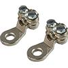 Lampa 69925 Set 2 pz capicorda di Potenza in Ottone nichelato, con Fissaggio Cavo a Piastrina - Sezione 25 mm², Foro 8 mm
