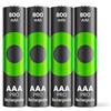 GP ReCyko PRO AAA - Batteria NiMH, 800 mAh, 1,2 V, 4 batterie ricaricabili AAA, progettate per prestazioni ottimali con dispositivi ad alta intensità di corrente, fino a 1500 cicli di ricarica