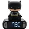 LEXIBOOK Digital Alarm Night Light Snooze, Childrens Clock, Luminous Batman, Bla