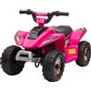 DecHome Macchina Elettrica Bambini 6V Quad Elettrico Batteria 3+ Rosa 1690PK DecHome