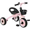 DecHome Triciclo per Bambini 2-5 Anni Seduta Regolabile 70x50x58 cm Rosa PKA875F Dechome