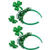 DEARMAMY 2 pezzi Cerchietti San Patrizio con Decorativo per Saint Patrick Fasce Morbide e Confortevoli per Adulti Accessori Festival Tematici